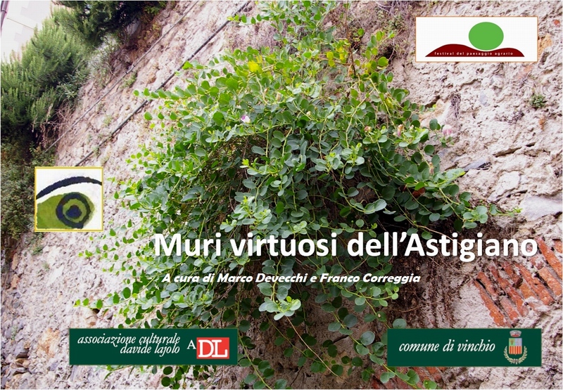 Copertina del Volume MURI VIRTUOSI DELLASTIGIANO, edito da Diffusione Immagine,  Asti, 2010,  formato 21,0 x 29,7 cm, 64 pagg. a colori.