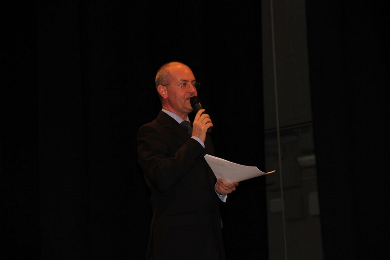 Saluto conclusivo alla presentazione del Volume "Il Risorgimento nell Astigiano nelle Langhe e nel Monferrato" da parte del Rag. Isidoro Albergucci [Foto di Renato Grimaldi].