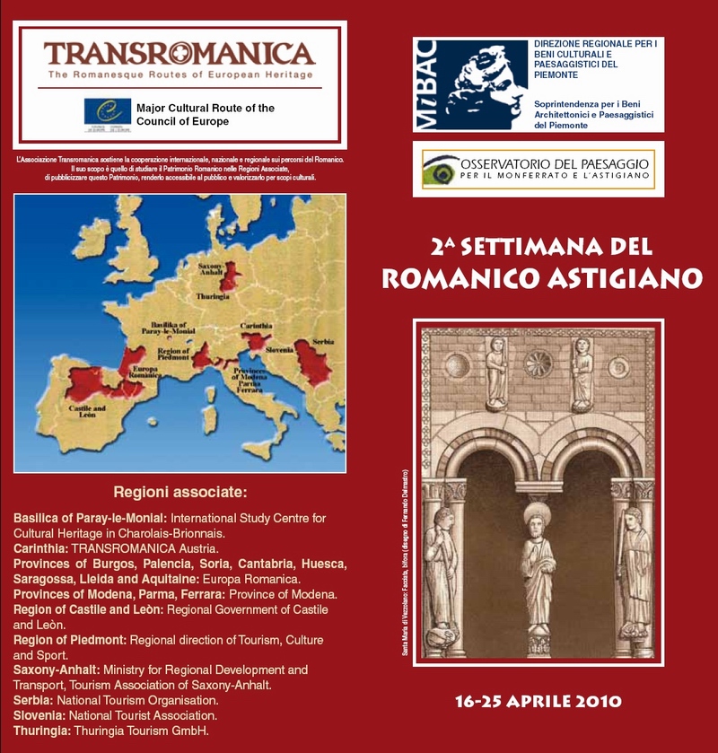 Programma della Seconda Settimana del Romanico astigiano.