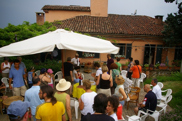 Punto di ristoro in occasione della quarta tappa della camminata