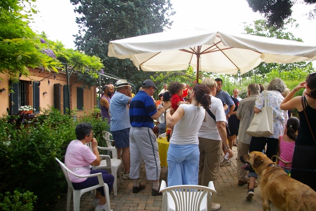 Punto di ristoro in occasione della quarta tappa della camminata