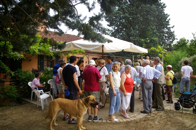Punto di ristoro in occasione della quarta tappa della camminata